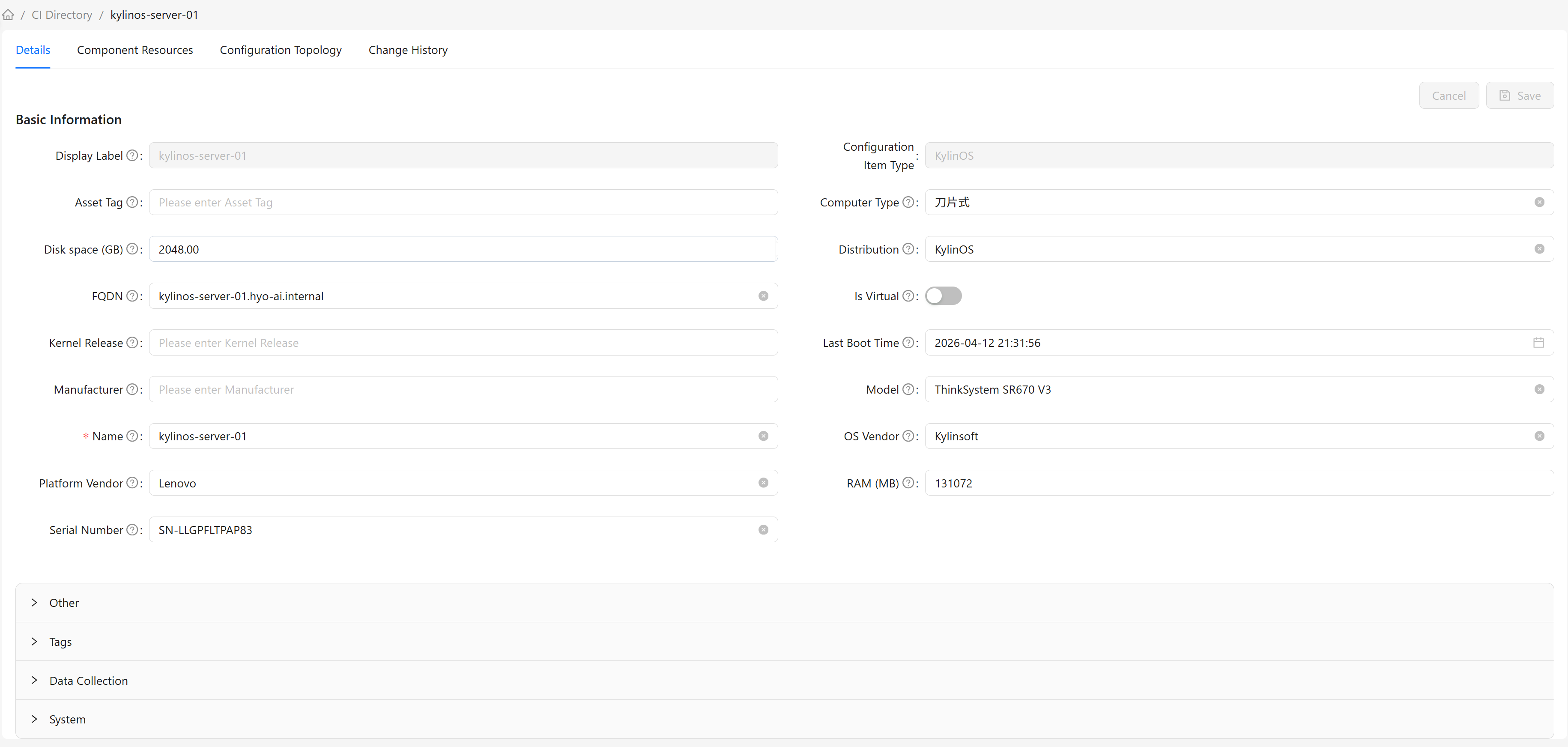 Details Tab